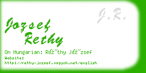 jozsef rethy business card